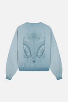 Flower Stamp Sweatshirt Women