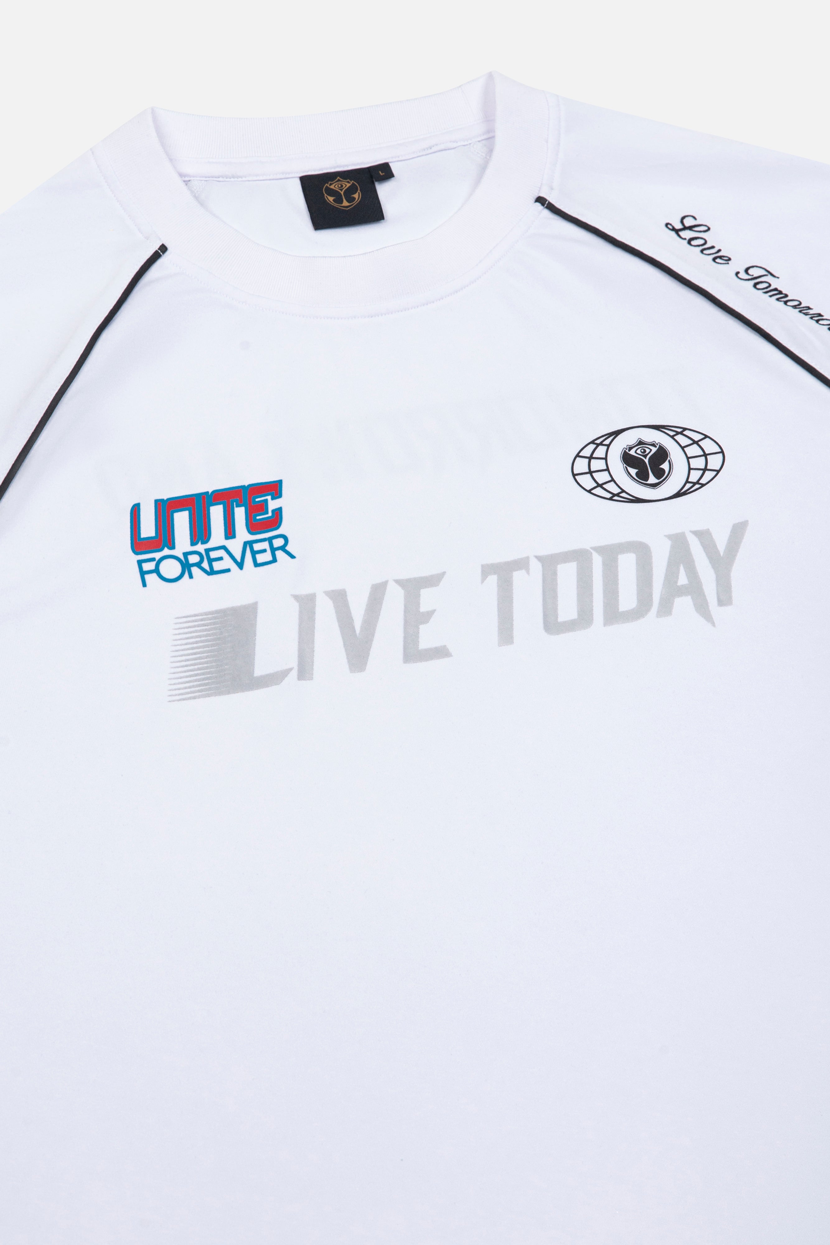 Slogan Baseball Longsleeve White - Tomorrowland Store