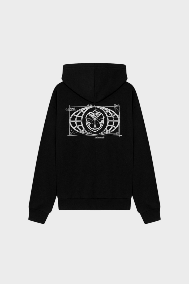 Sketch Globe Hoodie