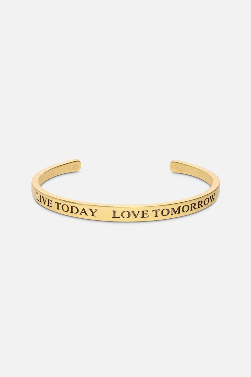 Slogan Bangle Bracelet