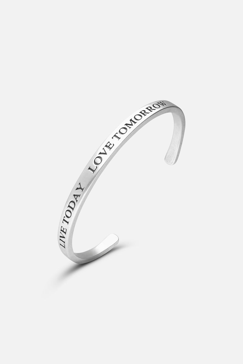 Slogan Bangle Bracelet