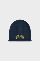 Twin Flag Beanie Roll Edge