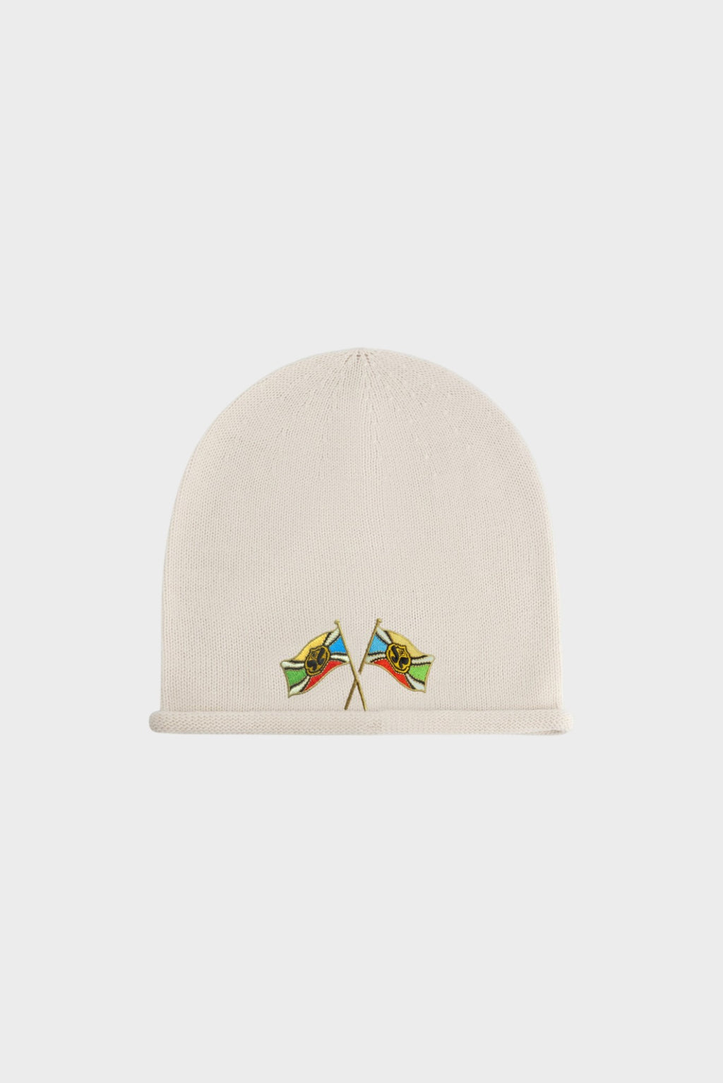 Twin Flag Beanie Roll Edge