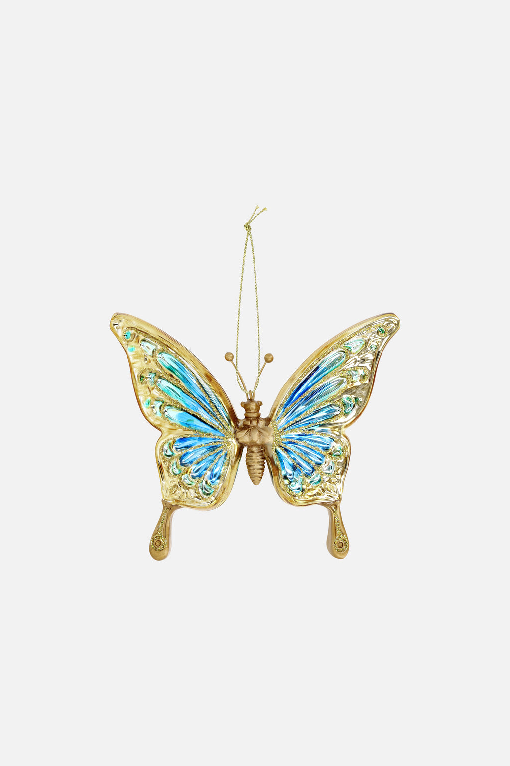 ORNAMENT GLASS BUTTERFLY H12CM