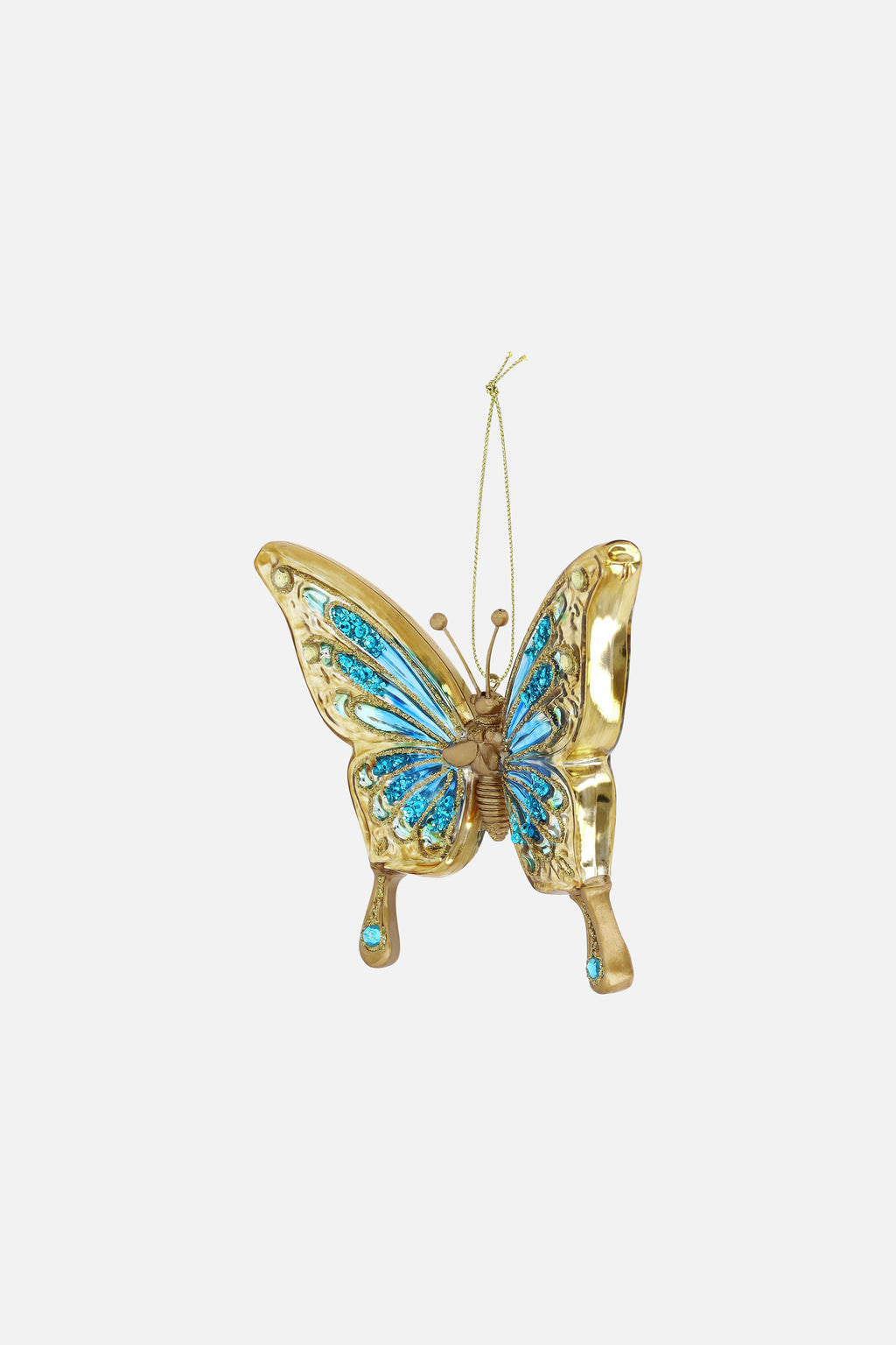 ORNAMENT GLASS BUTTERFLY H12CM