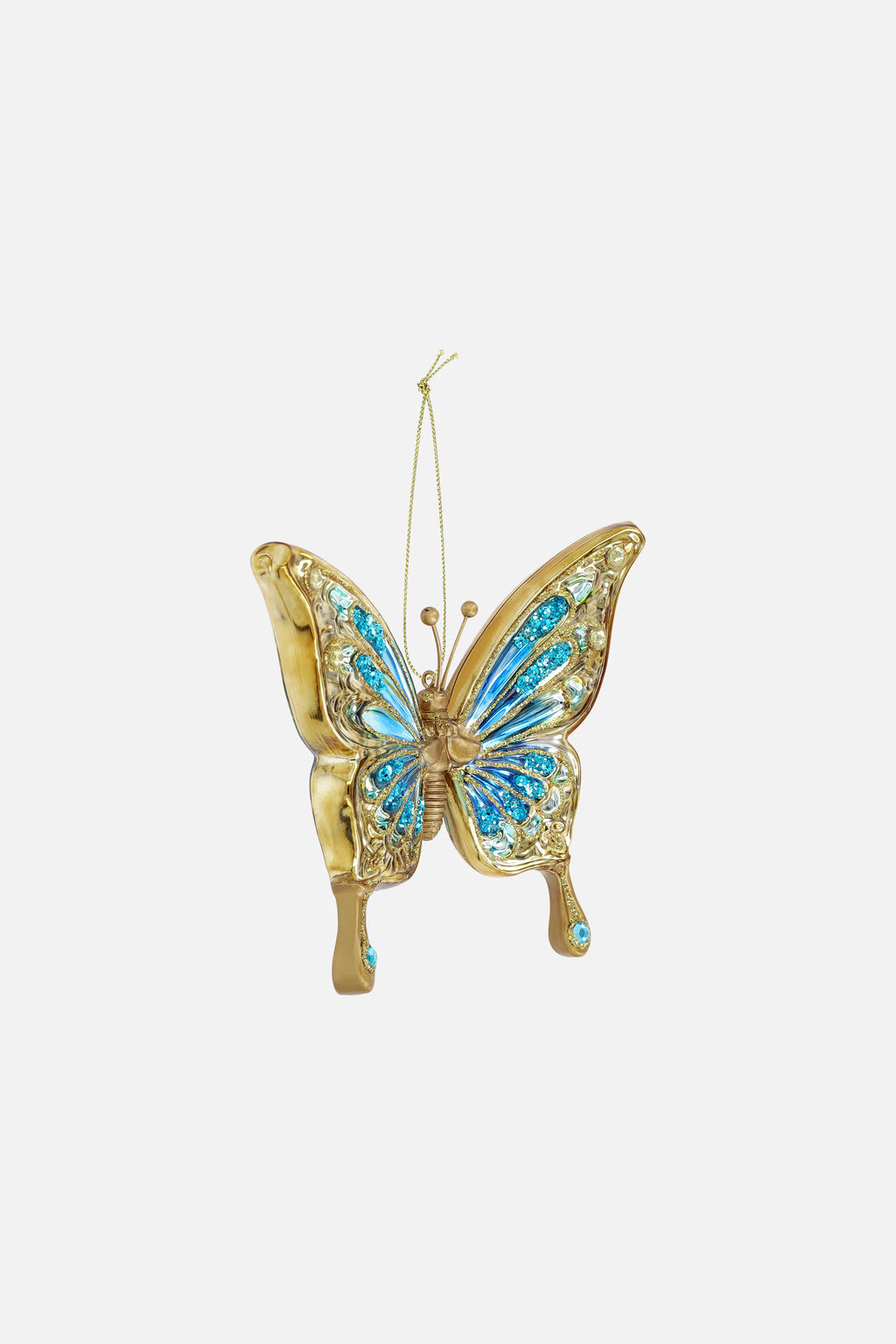 ORNAMENT GLASS BUTTERFLY H12CM