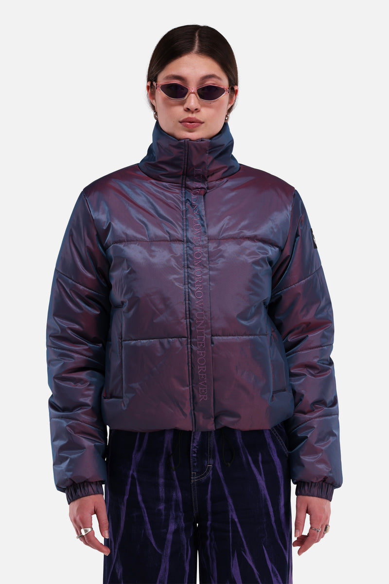 IRIDESCENT PUFFER JACKET WOMEN