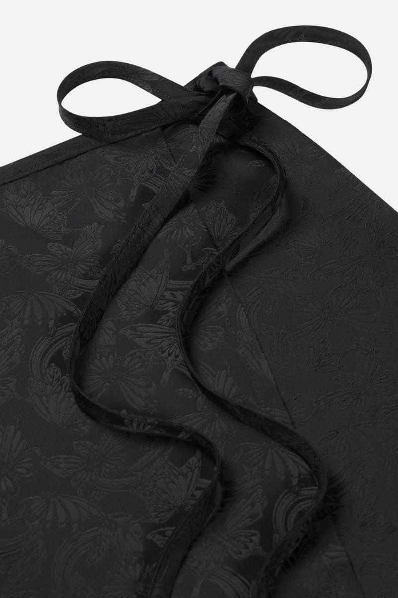 Butterfly Jacquard Wrap Skirt Women