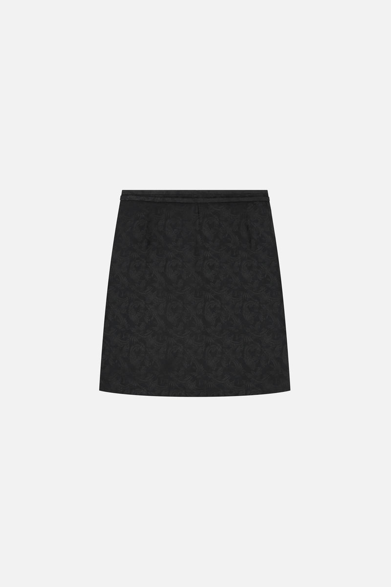 Butterfly Jacquard Wrap Skirt Women