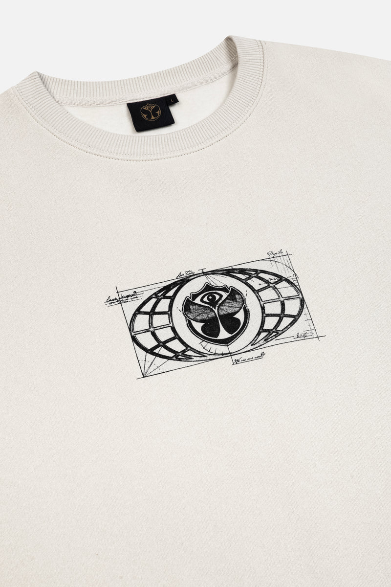 Sketch Globe Sweatshirt