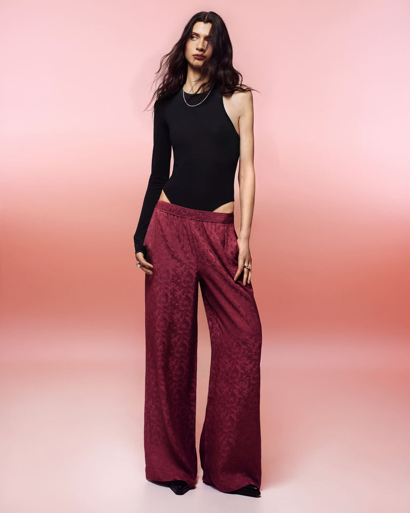 Butterfly Jacquard Trousers Women