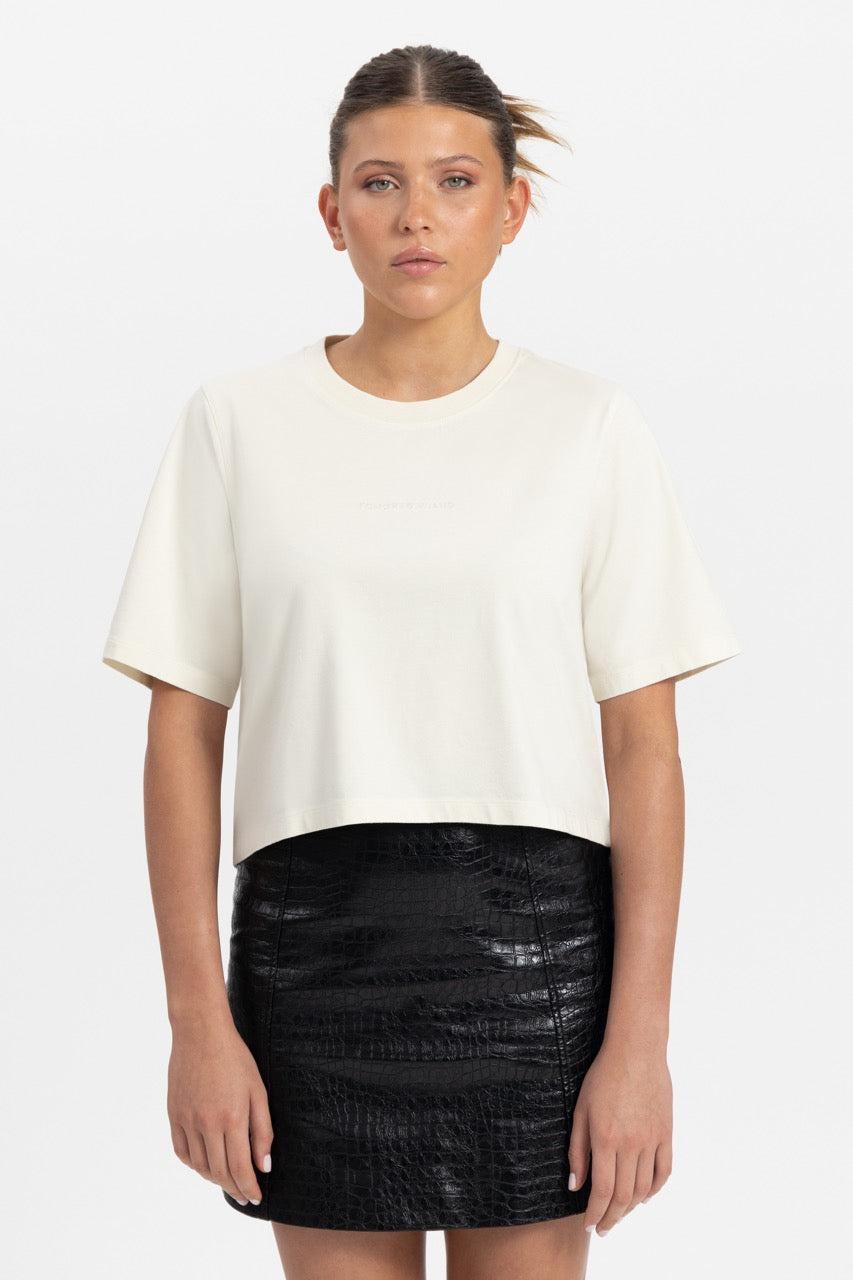 TOMORROWLAND - 【TER ET BANTINE】カットソー　レザー Botanic Cropped T-Shirt White - Tomorrowland Store